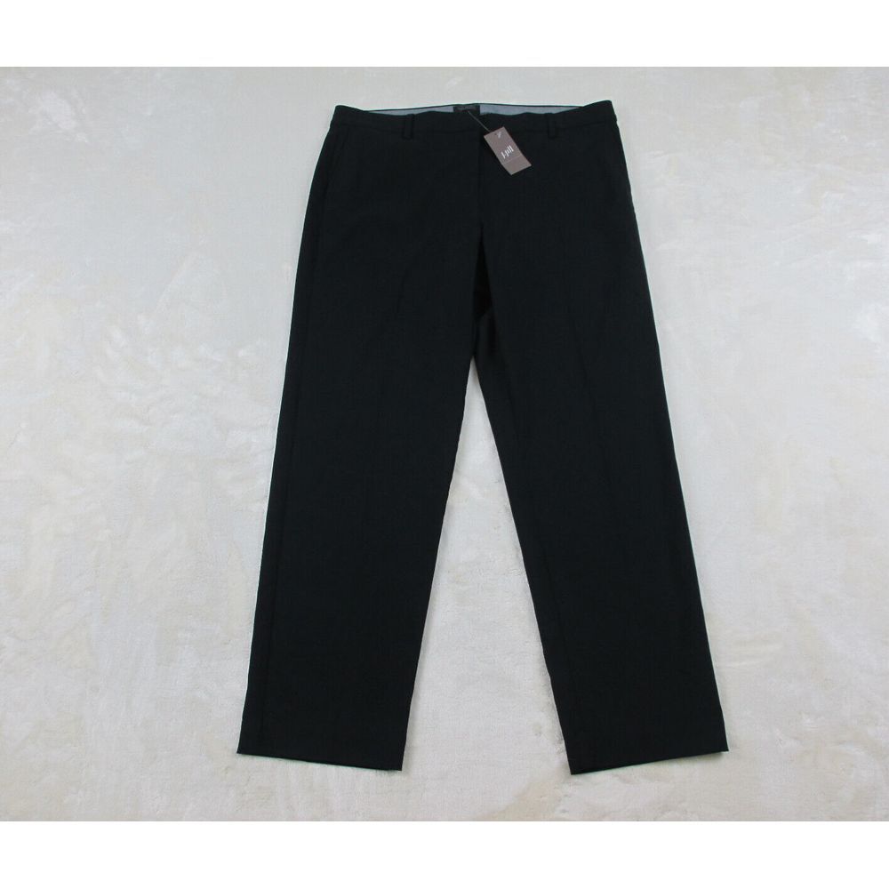 J. Jill Pants Womens 12 Black Chino Wearever Refined Woven Trousers Ladies